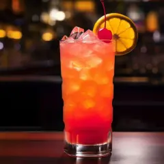 Kolorowy drink z tequilą, lodem i wiśnią. Inspiracje 2026 na drinki z tequilą inne niż margarita.