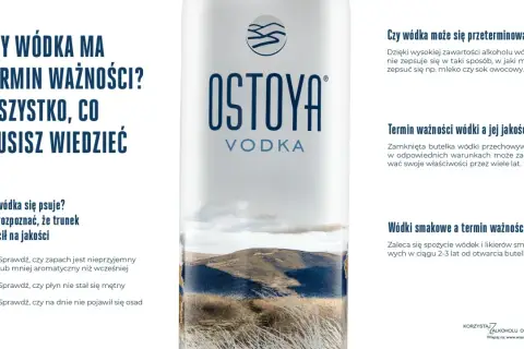 Czy wódka może się zepsuć? Termin przydatności do spożycia wódki jest długi, ale smak może się zmieniać. Sprawdź, czy płyn nie jest mętny lub czy nie pojawił się osad.