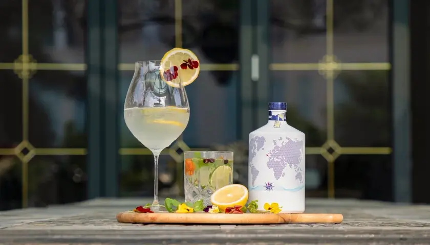 Dwa drinki i butelka z mapą świata. Czy wódka z trawą żubrową (żubrówka) może być produkowana w domu?