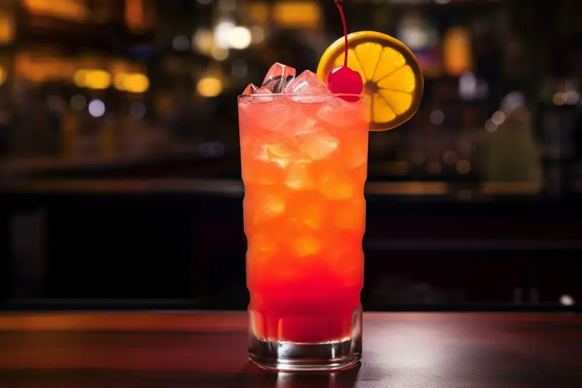Kolorowy drink z tequilą, lodem i wiśnią. Inspiracje 2026 na drinki z tequilą inne niż margarita.
