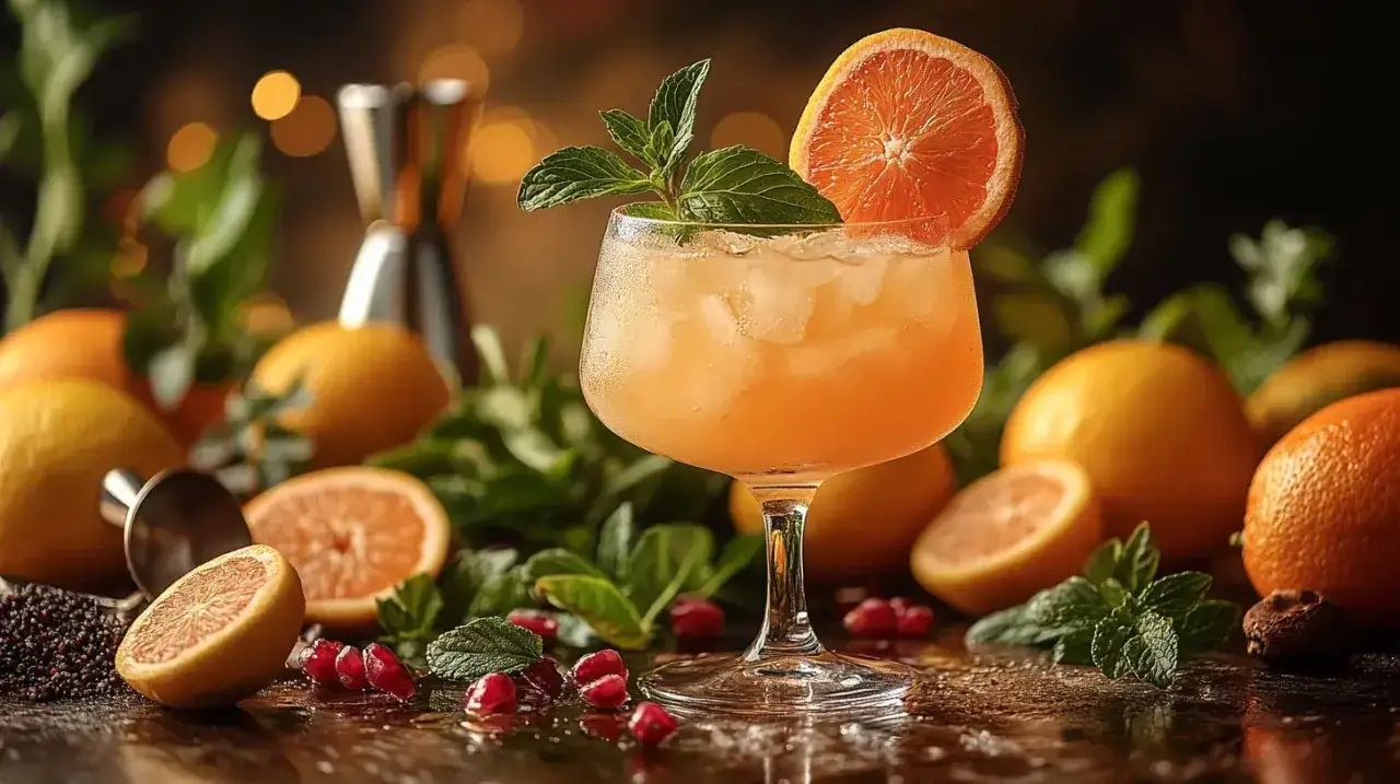 Orzeźwiający drink z cytrusami i miętą. Najlepsze techniki garnirowania drinków: zest z cytrusów i zioła.